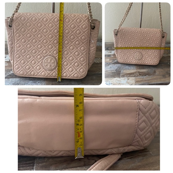 Tory Burch Tan Quilted Shoulder Bag with Chain Strap - Picture 16 of 16